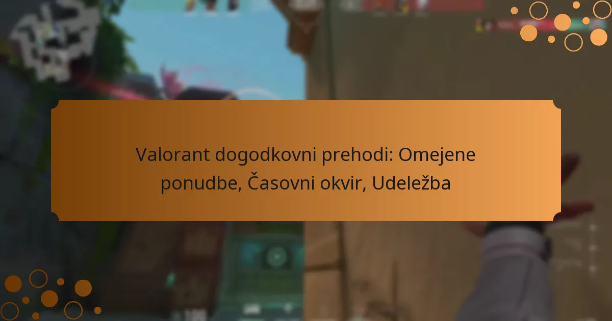 Valorant dogodkovni prehodi: Omejene ponudbe, Časovni okvir, Udeležba
