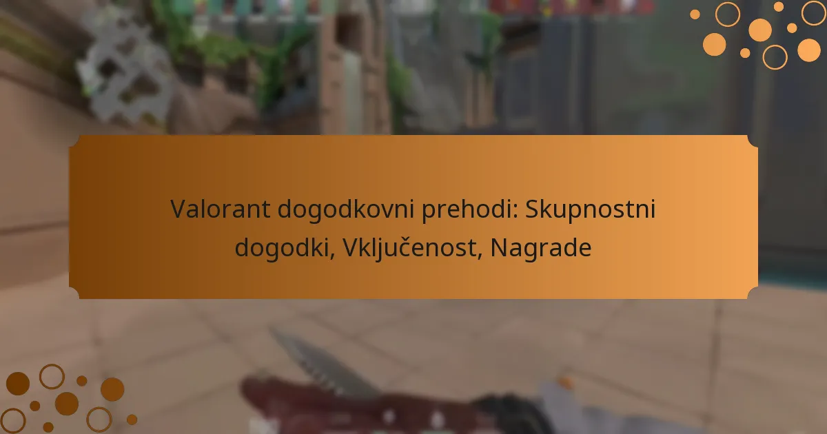 Valorant dogodkovni prehodi: Skupnostni dogodki, Vključenost, Nagrade