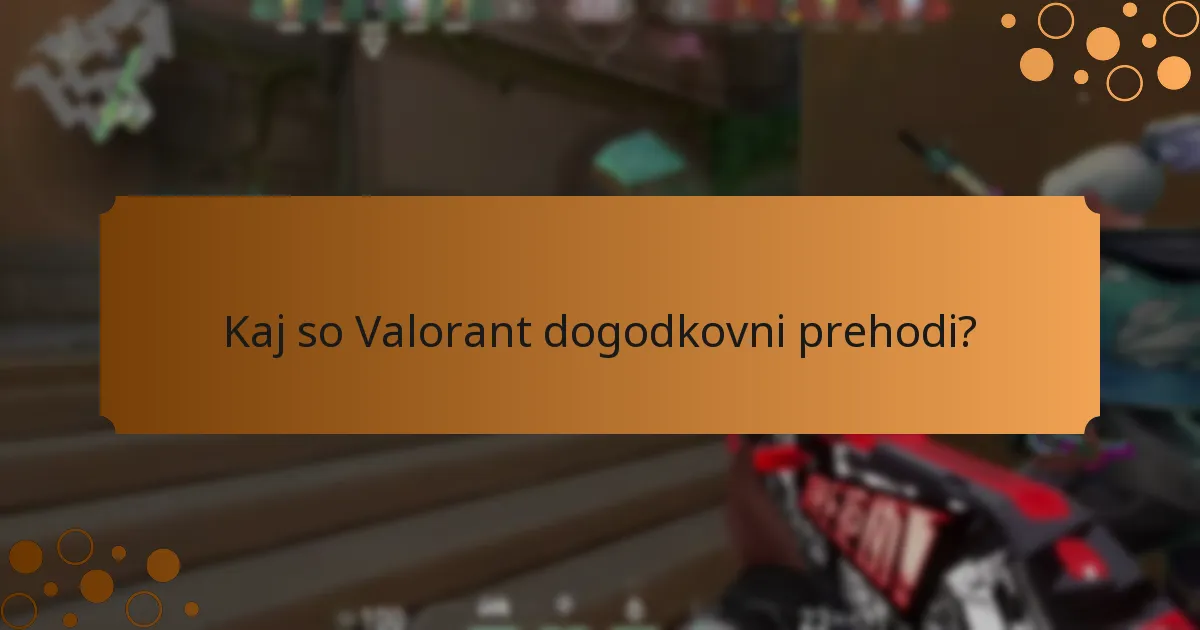 Katere posebne misije so vključene v dogodkovne prehode?