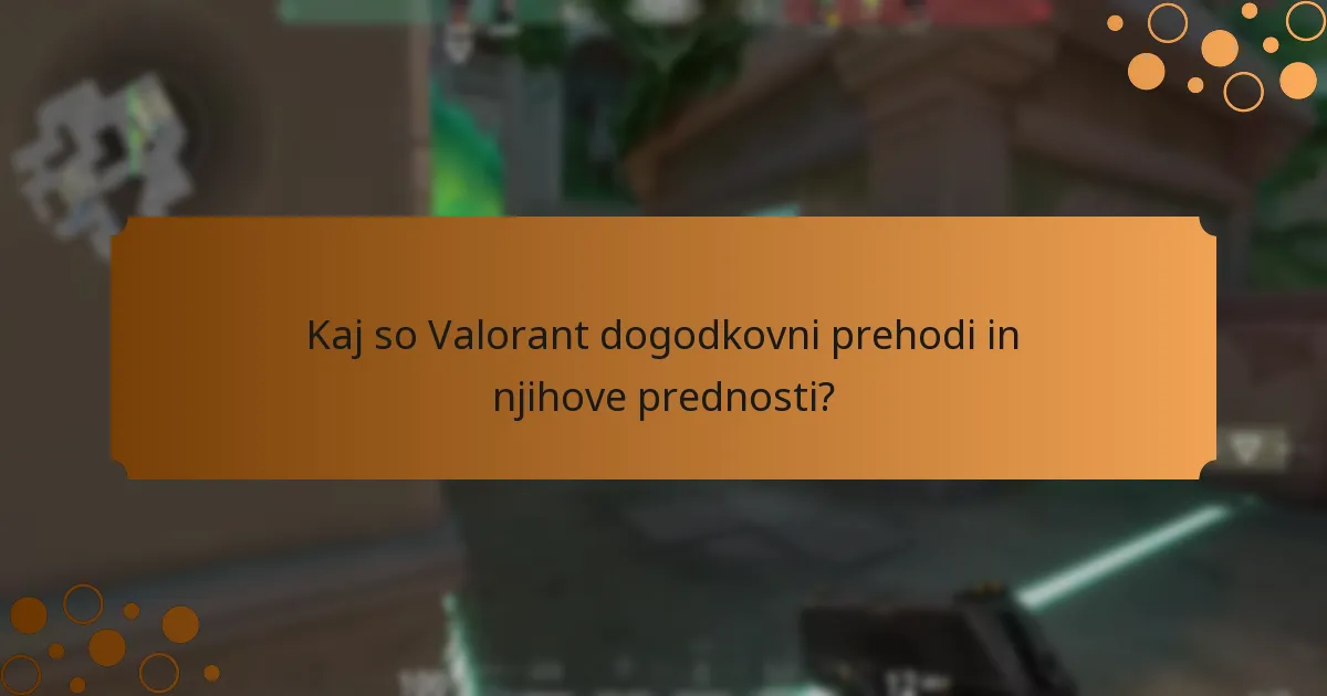 Kateri prihajajoči Valorant dogodki vključujejo dogodkovne prehode?